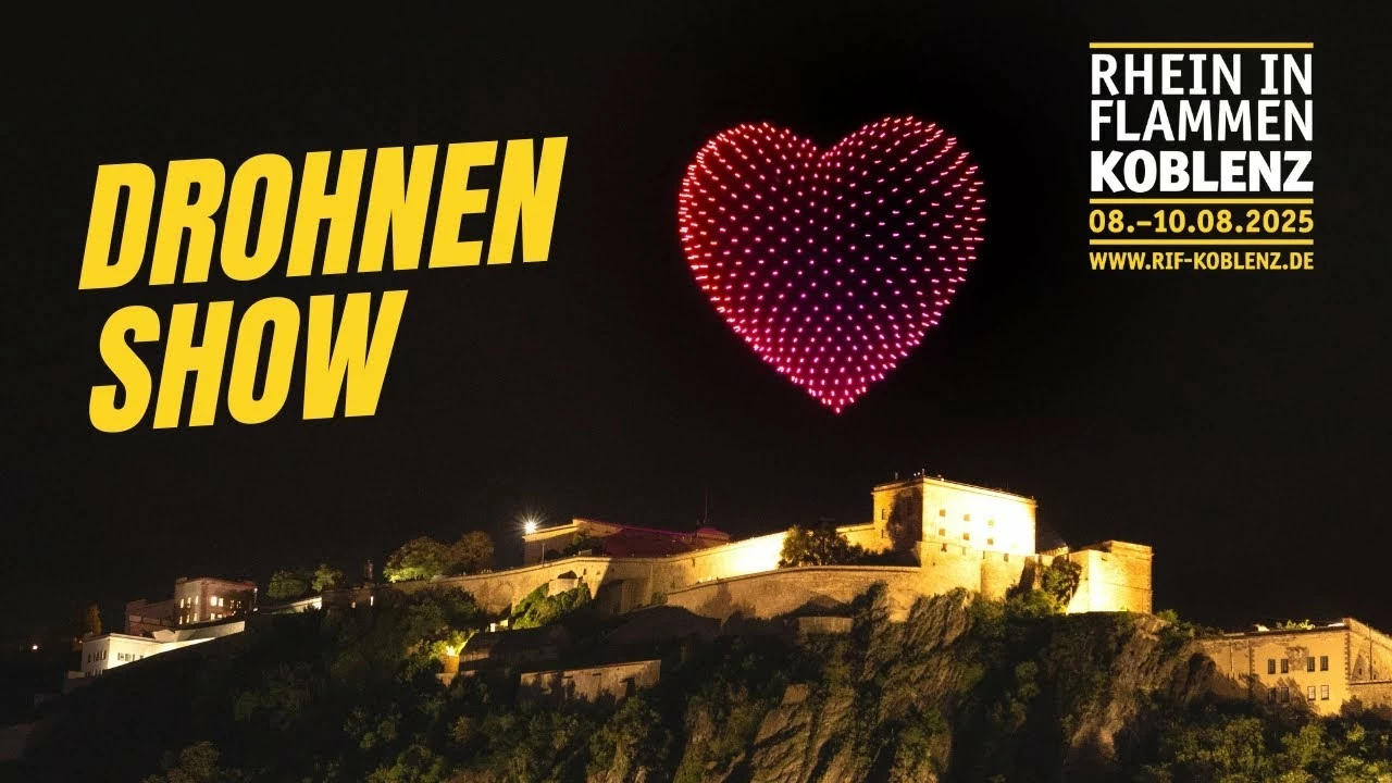 Drohnenshow Rhein in Flammen® Koblenz 2025 🛸💫